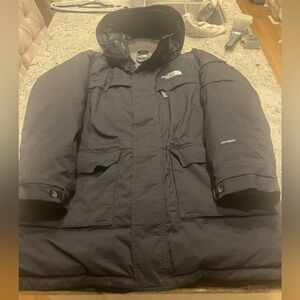 NORTH FACE HYVENT DOWN PARKA MENS XXL BLACK CLEAN PTP 28 HEM 34
